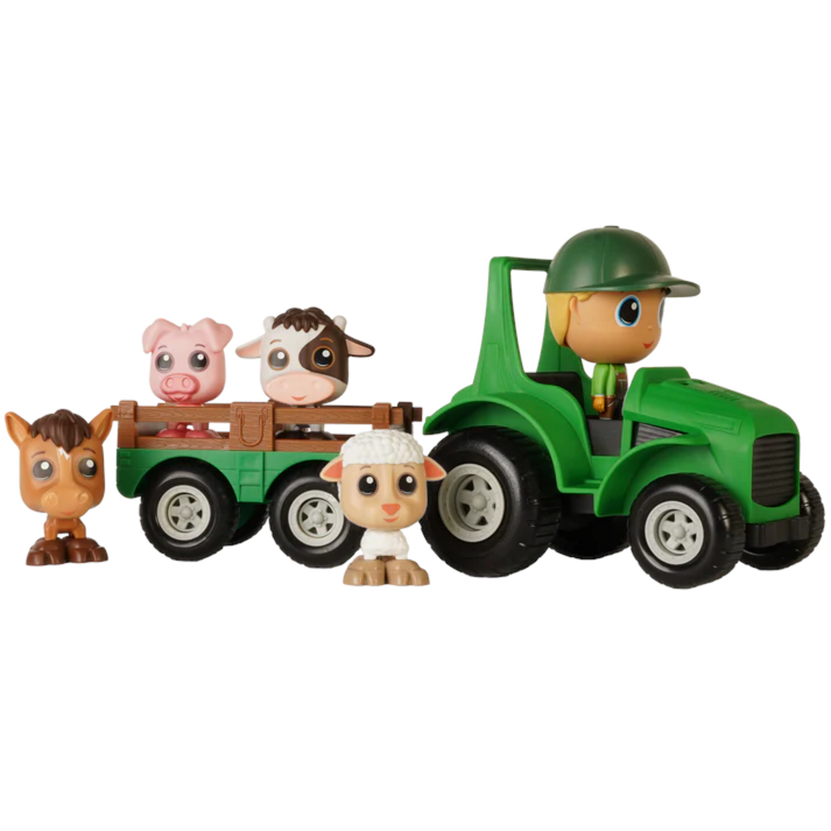 Flek Flek - Ensemble Tracteur & Remorque avec Figurine - Charlie (Multilingue)