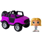 Flek Flek - Voiture tout-terrain Rose avec figurine - Azra