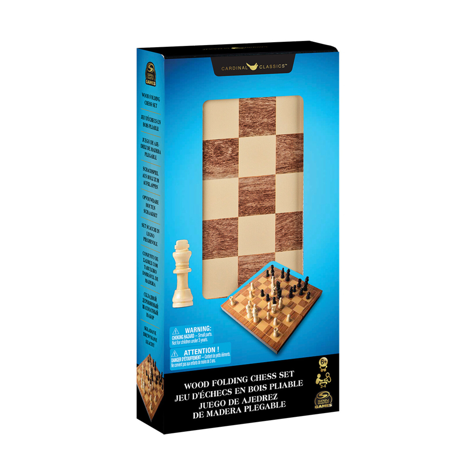 Spin Master Jeu d'échecs en bois pliable