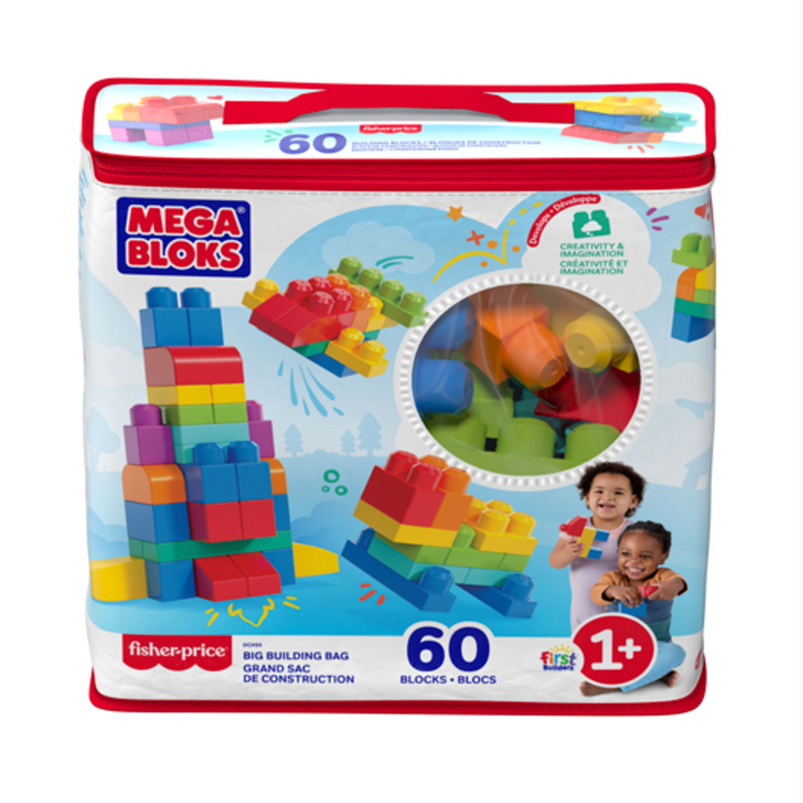 Fisher Price Mega Bloks - Bleu - 60 pcs