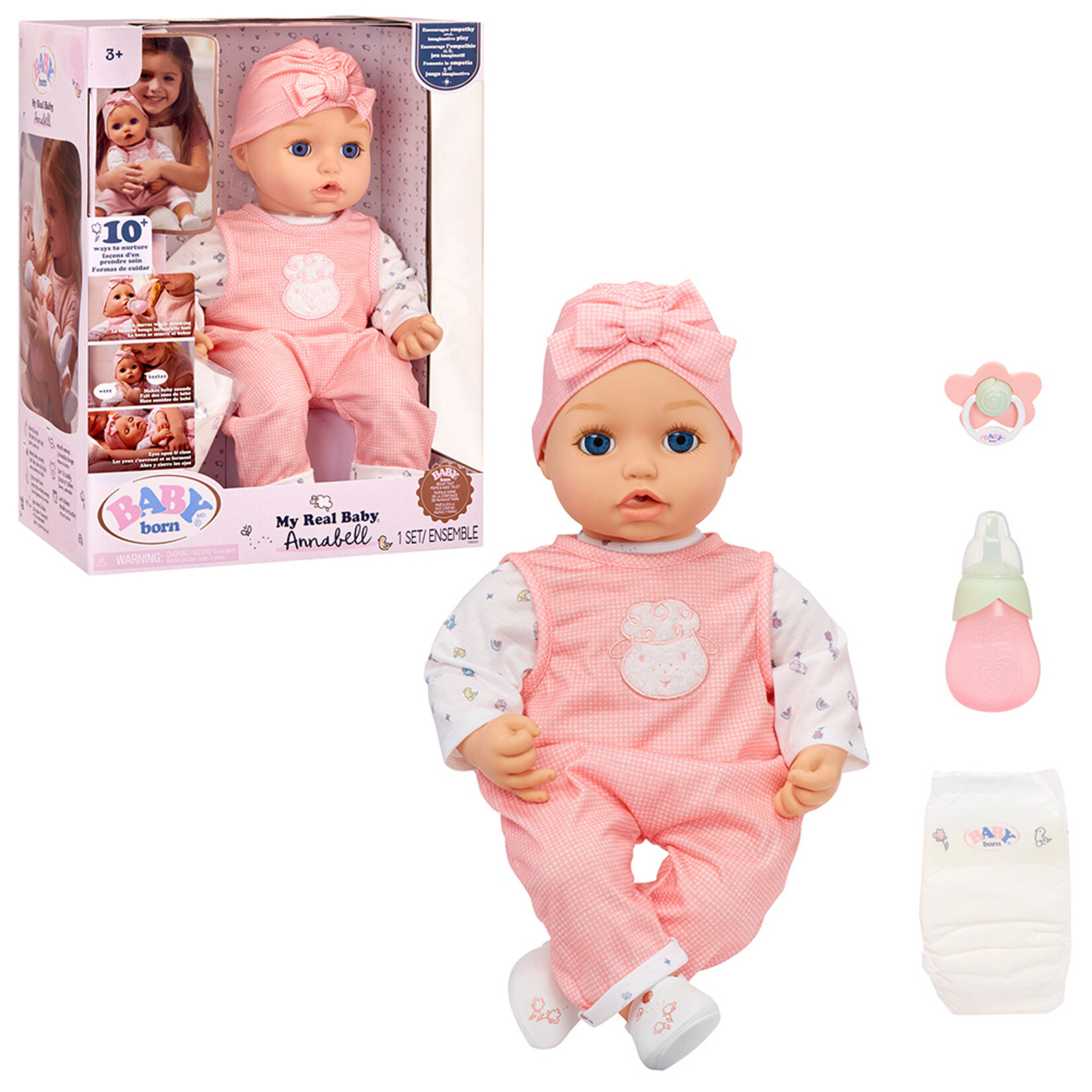 Baby Annabell BABY Born - Poupée interactive Annabell (Multilingue)