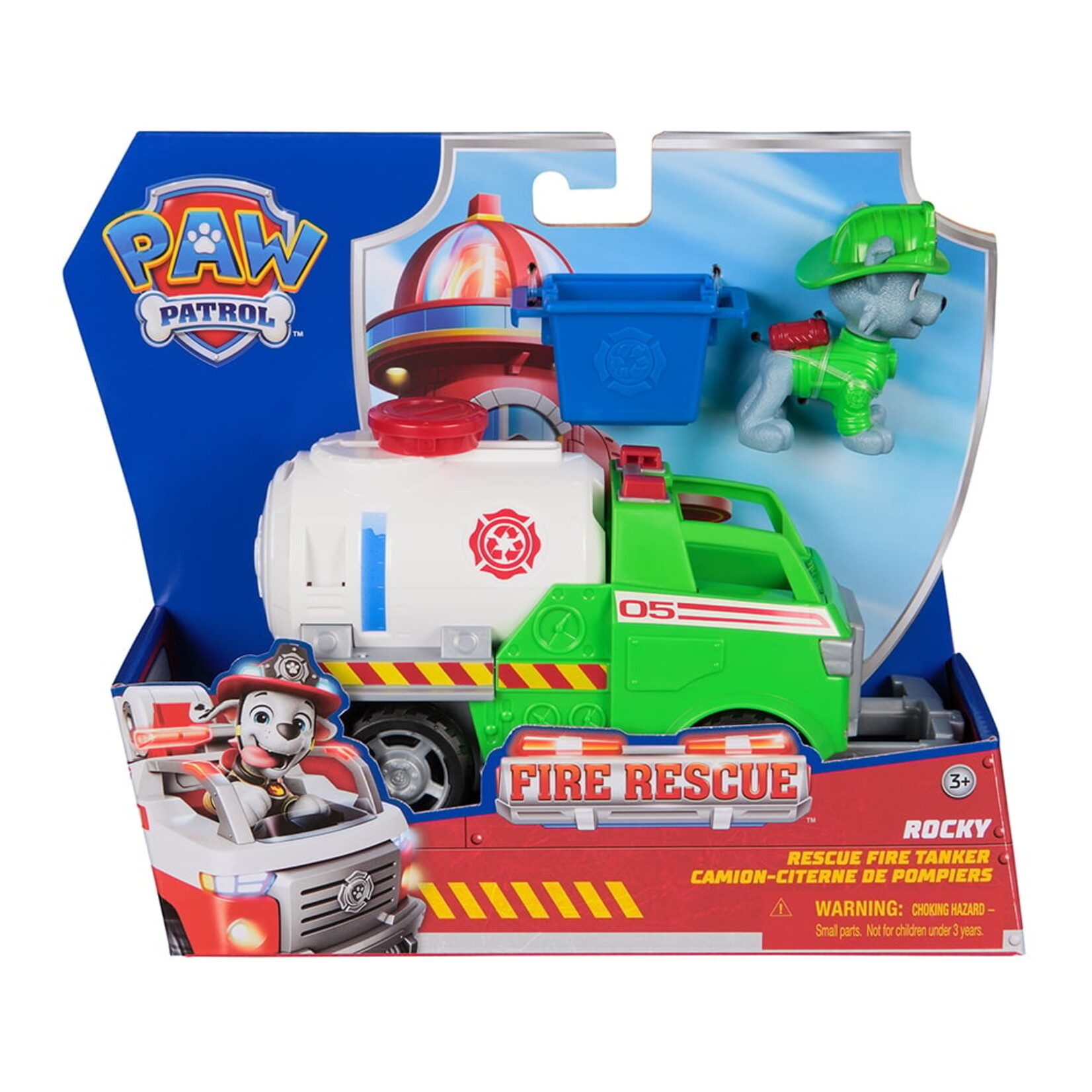 Spin Master Pat'Patrouille - Fire Rescue - Camion-Citerne de pompier Rocky