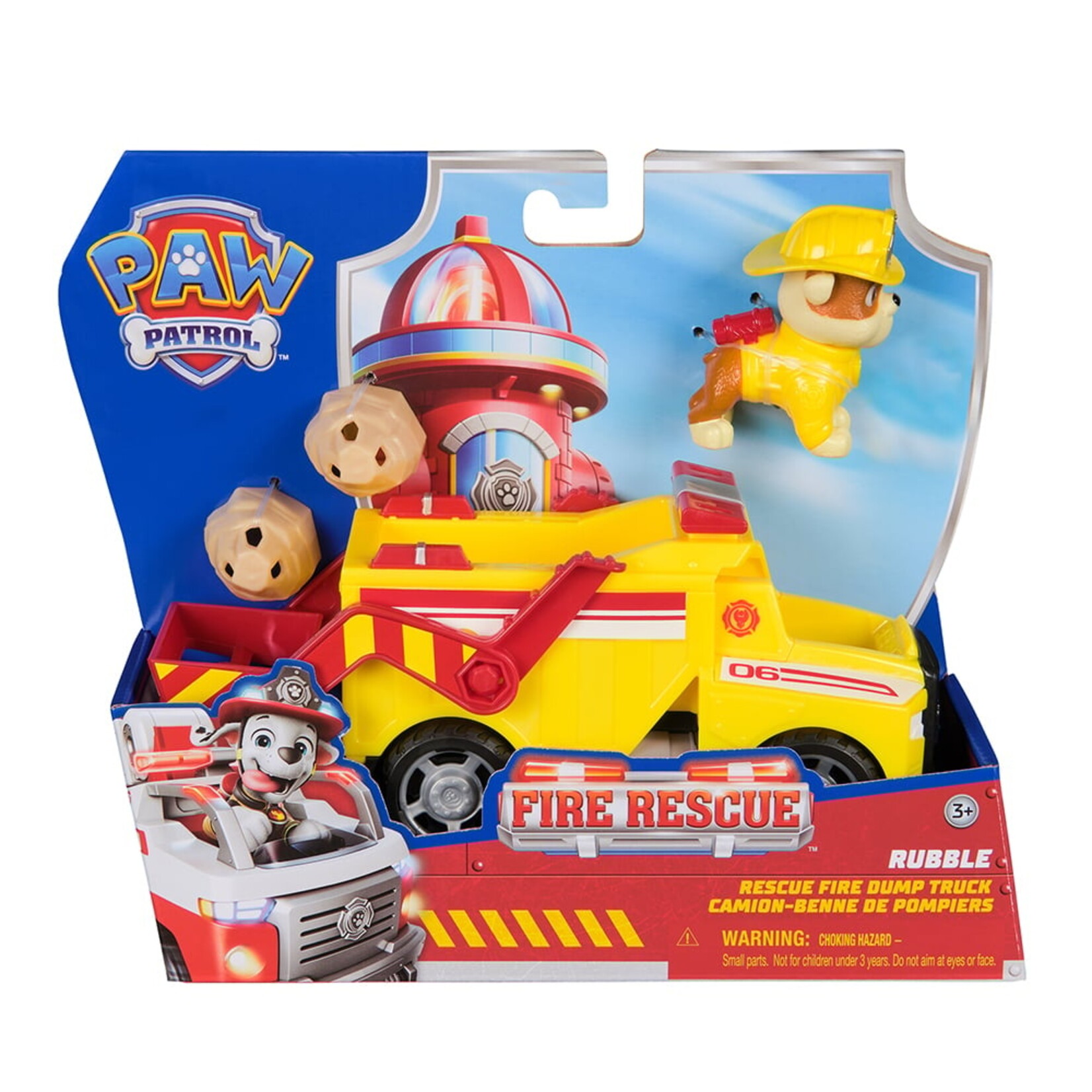 Spin Master Pat'Patrouille - Fire Rescue - Camion-Benne de pompier Rubble