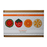 Ensemble de broderie poincon - Sous verres fruits