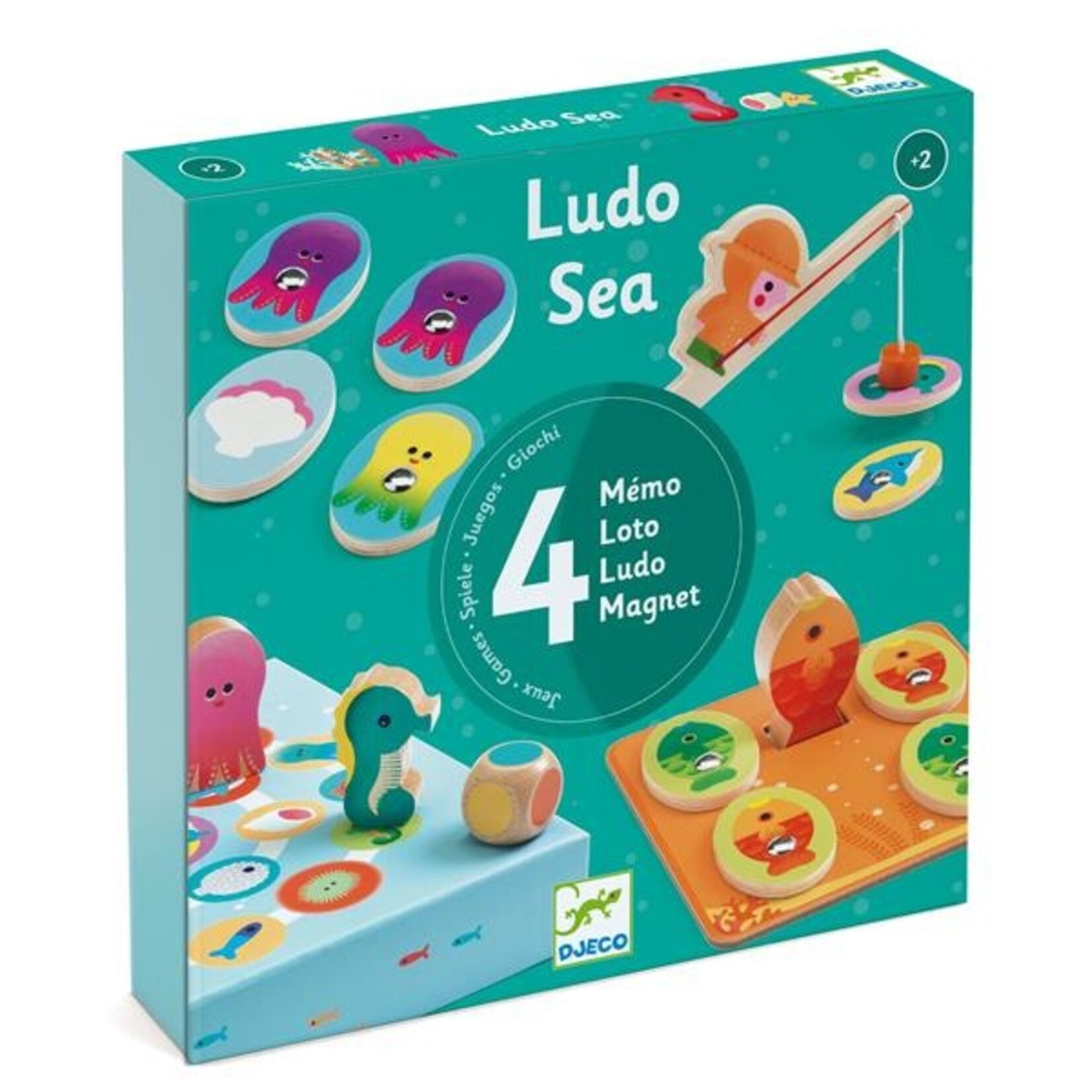 Djeco Djeco - Ensemble 4 jeux - Ludo Sea (Multilingue)
