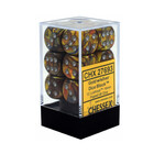 Chessex Ensemble de 12 dés 6 faces 16 mm - Or et argent