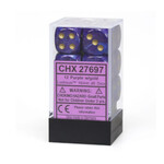 Chessex Ensemble de 12 dés 6 faces 16 mm - Mauve et or