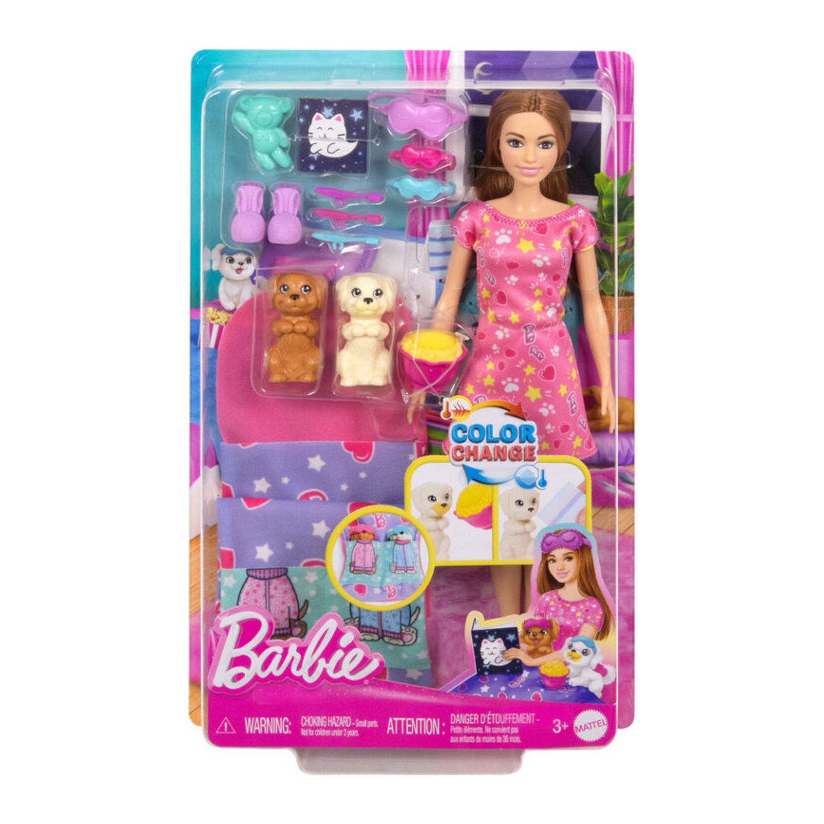 Mattel Games Barbie Animaux - Coffret Chiots avec poupée (Multilingue)