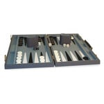 Backgammon - 18 pouces avec valise en vinyl grise