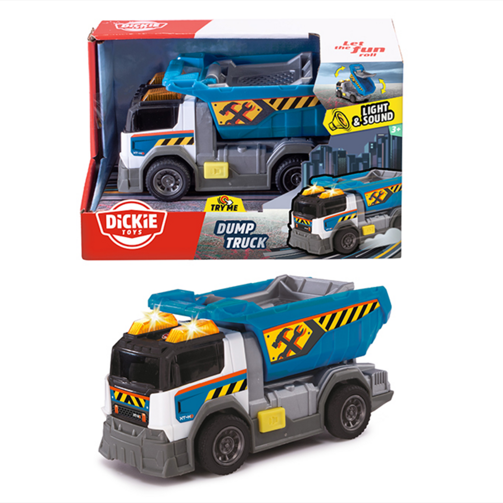 Dickie Toys Dickie - Camion-benne 15 cm L&S (Multilingue)