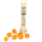 Chessex Ensemble de 7 dés polyédriques - Orange sanguine
