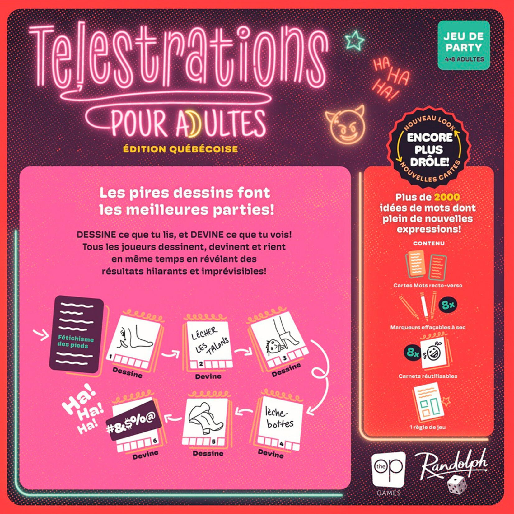 Op Games Telestrations pour Adultes - Édition Québecoise  FR