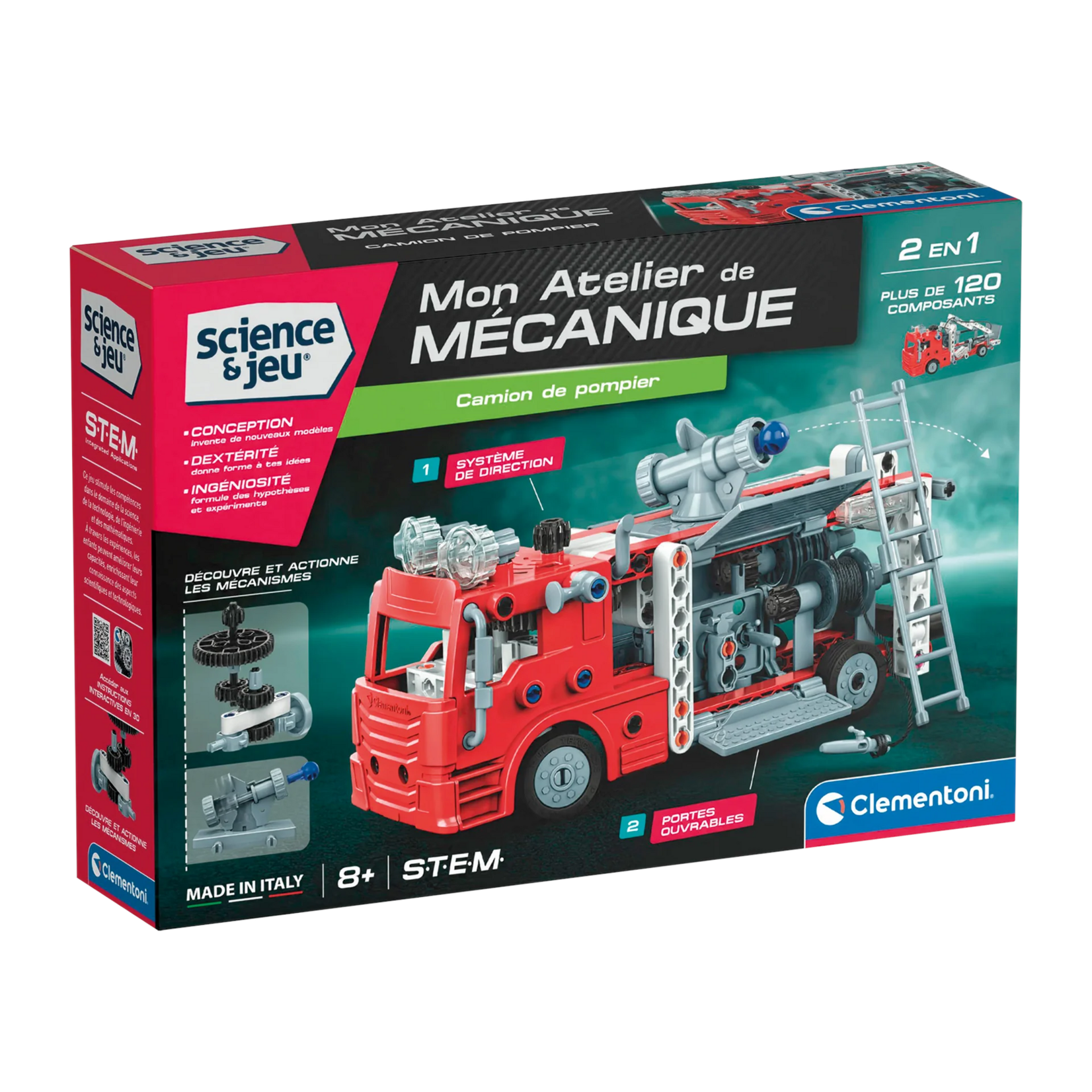 Clementoni Science & Jeu - Atelier Ménanique - Camion de pompier FR