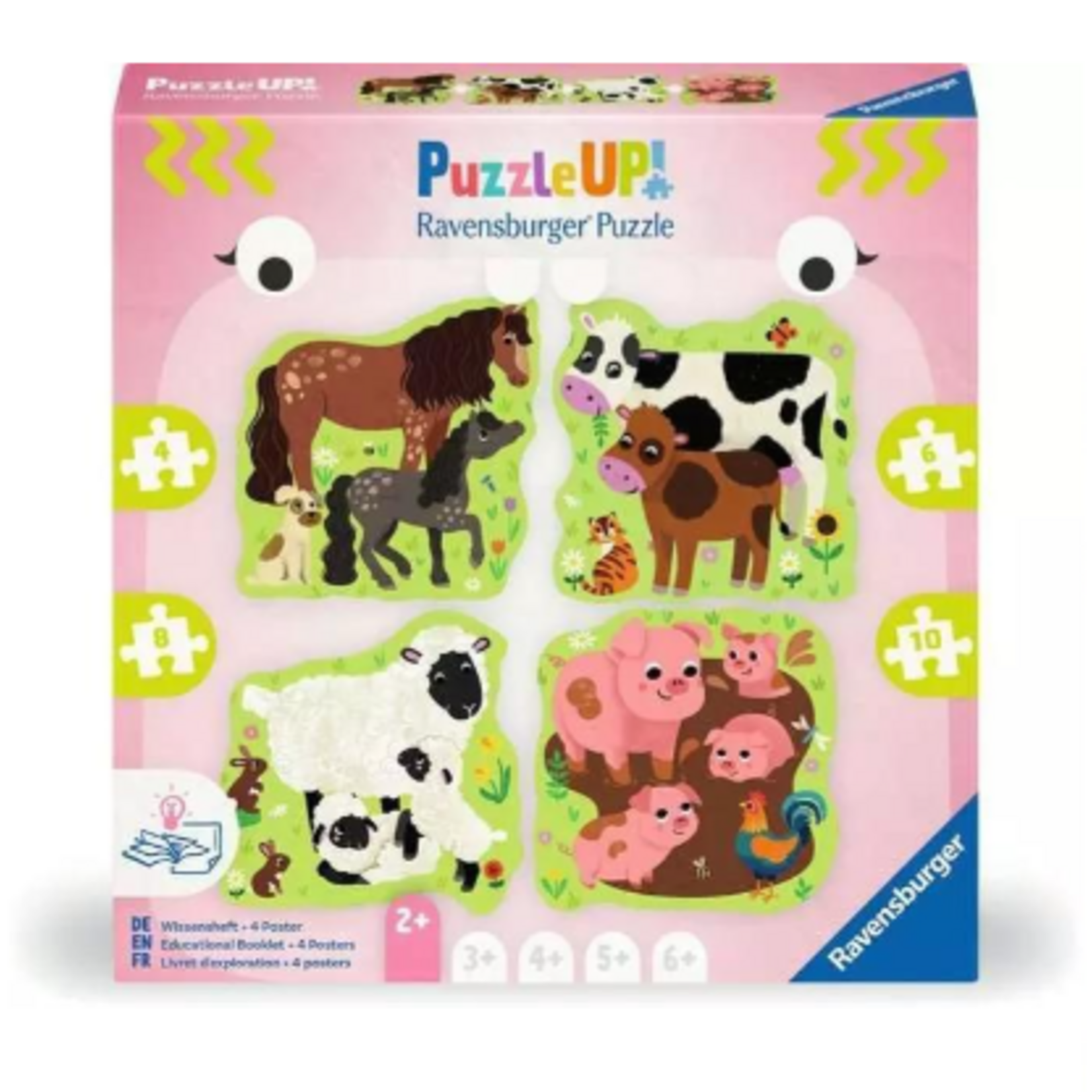 Ravensburger PZ4,6,8,10 - Puzzle Up! - Les Animaux de la ferme