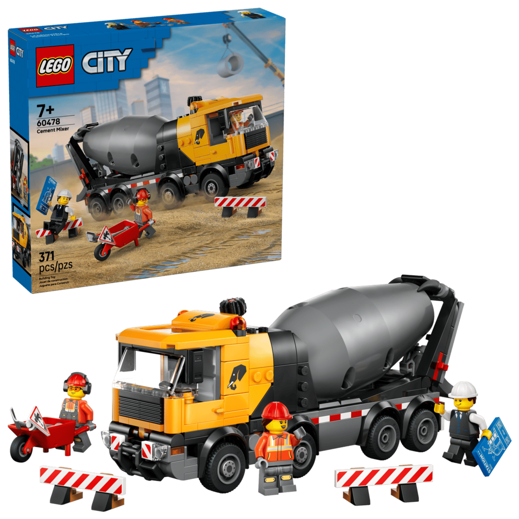 Lego Lego - 60478 - City - La bétonnière (Multilingue) (Ramassage seulement)