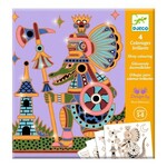 Djeco Coloriages surprises - Animaux guerrier (Multilingue)