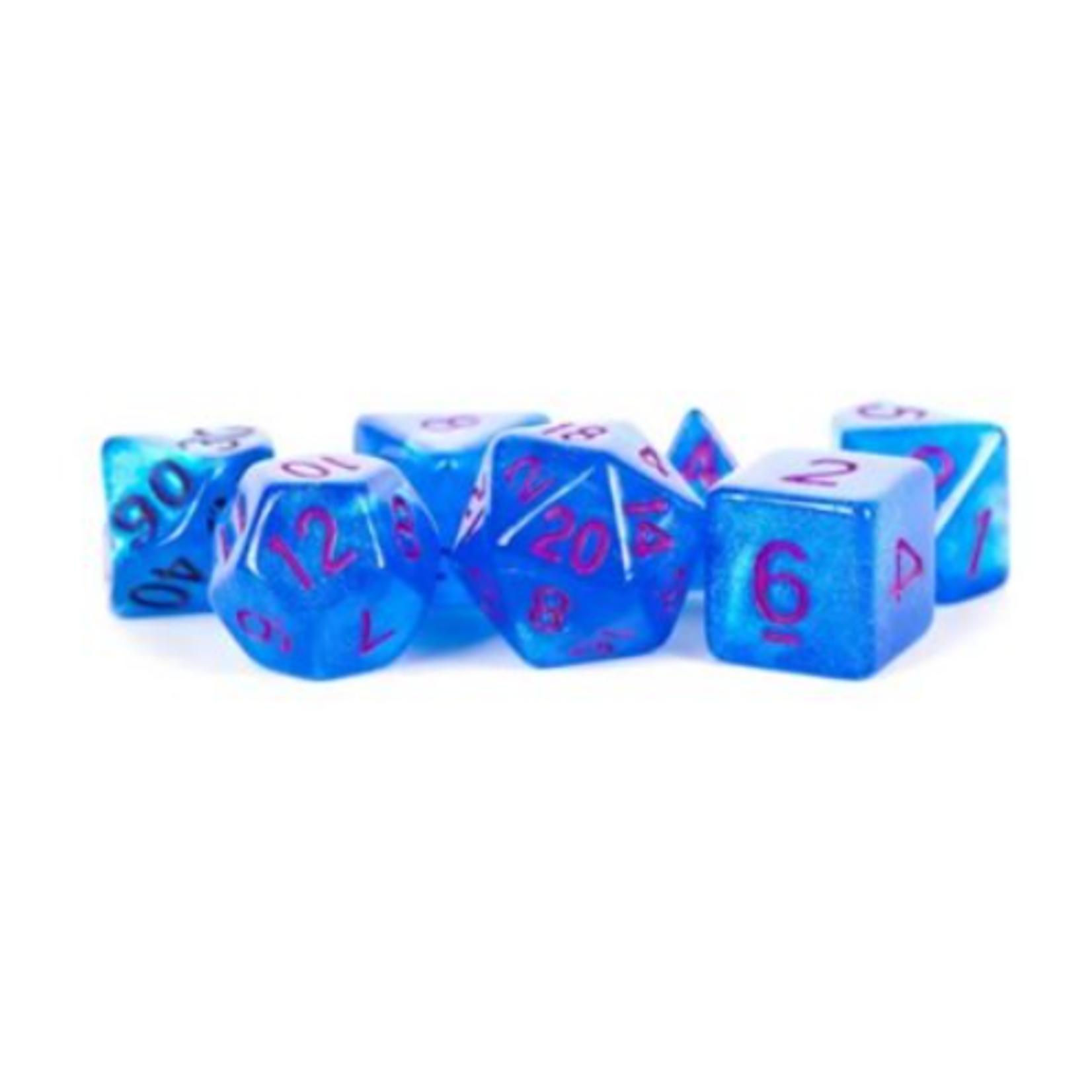 Fanroll Fanroll - Ensemble de 7 dés polyédriques - Stardust - Bleu