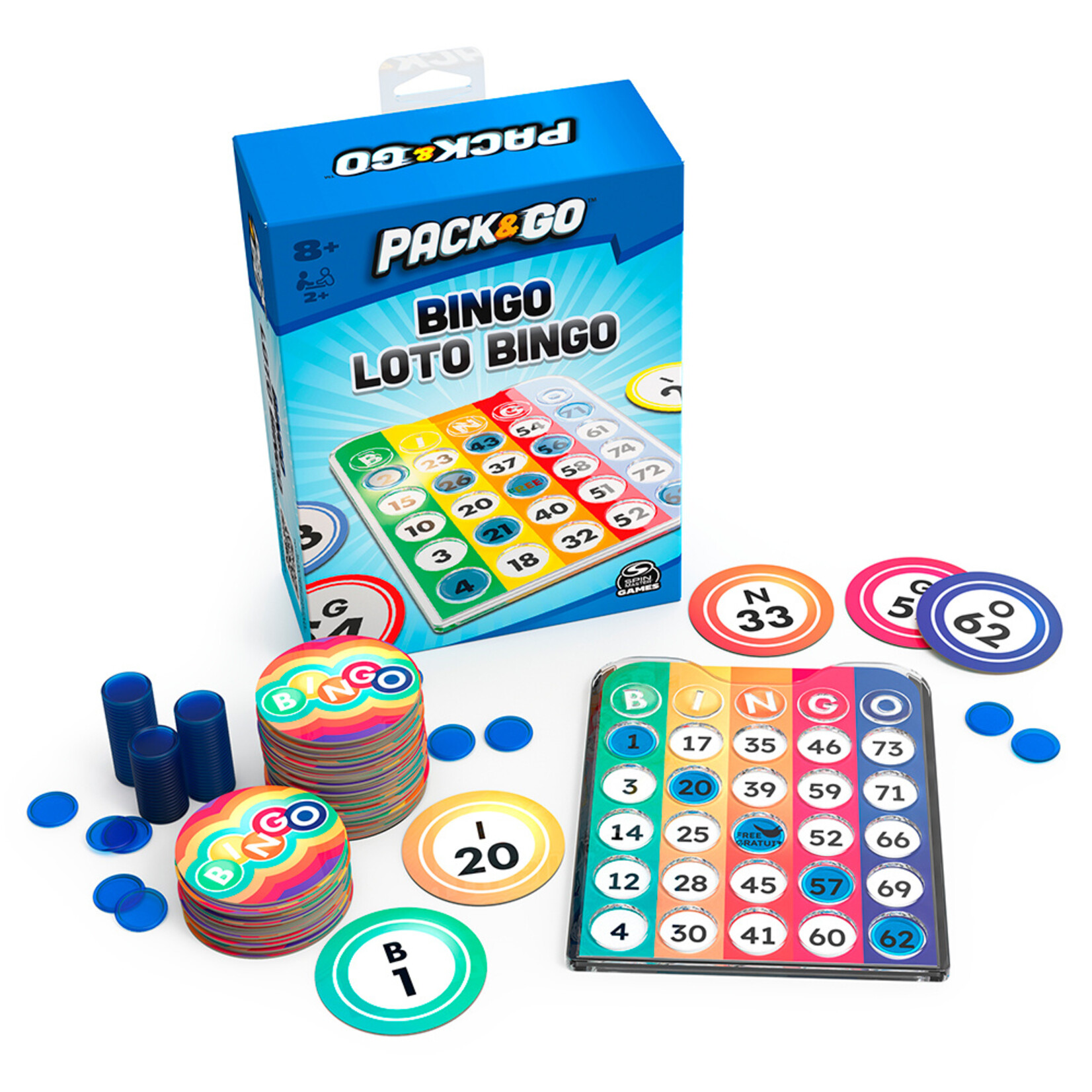 Spin Master Pack & Go - Bingo de voyage (Multilingue)