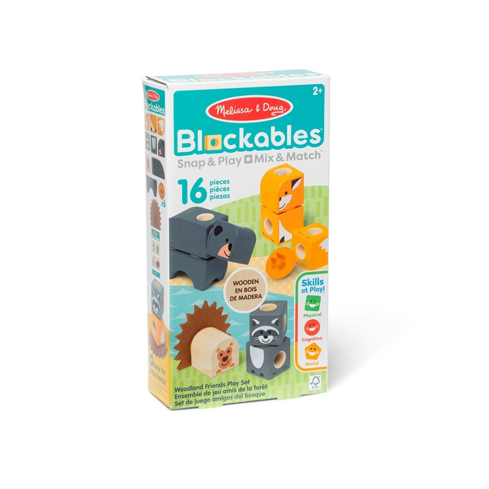 Melissa & Doug Blockables - Ens amis de la forêt 16pcs (Multilingue)