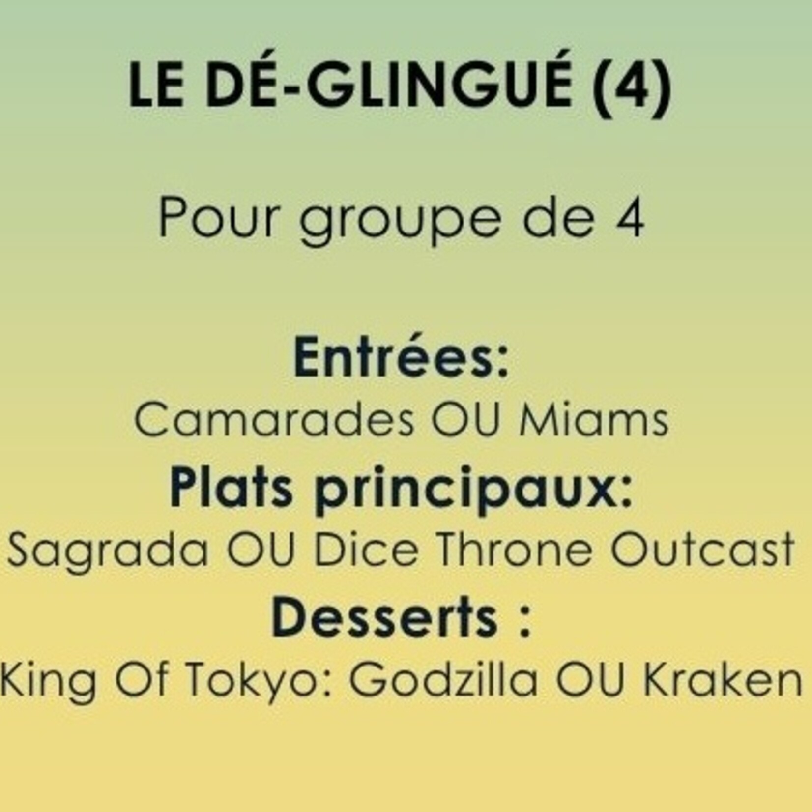 La croisière s'amuse encore... Et encore ! LE DÉ-GLINGUÉ - 4 joueurs