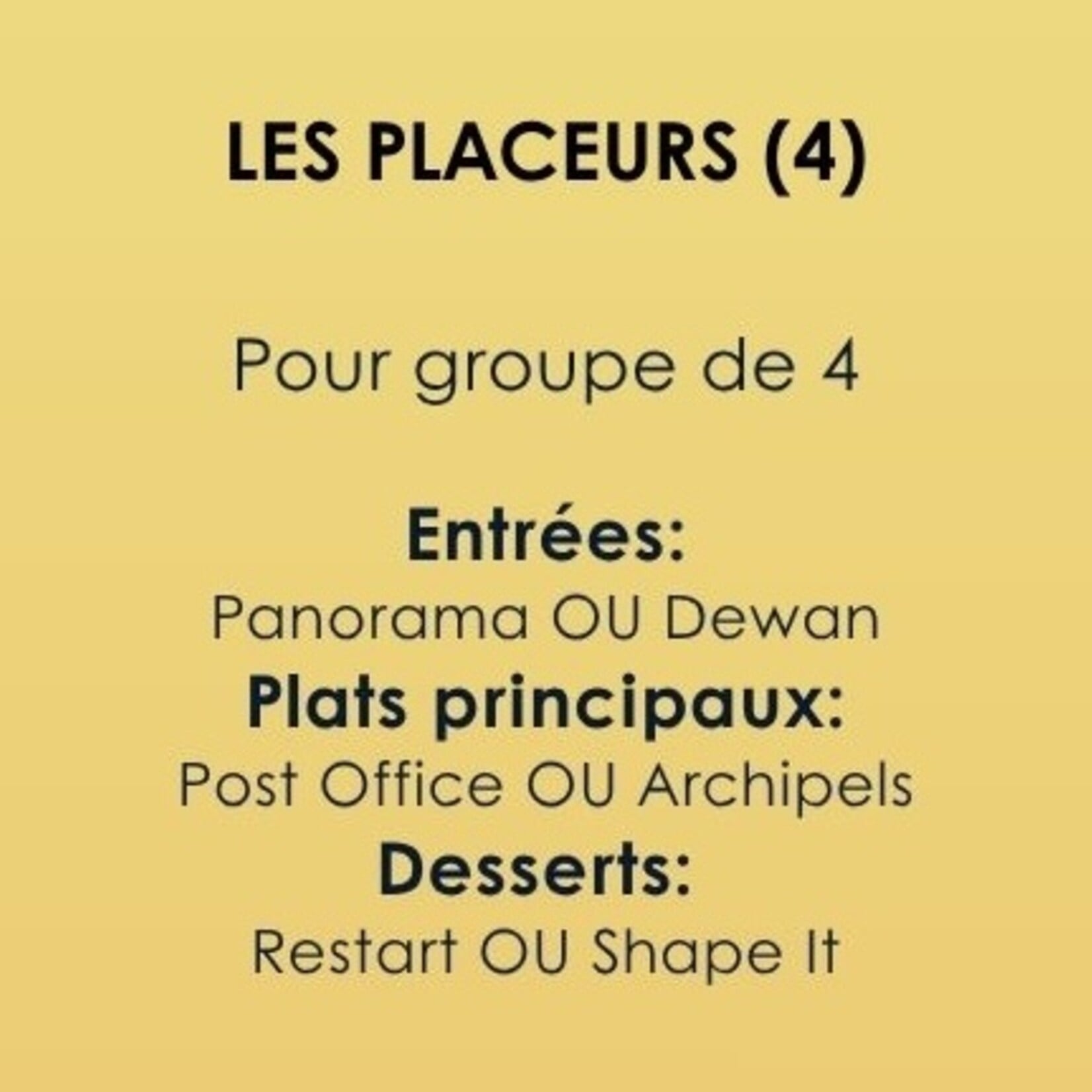 La croisière s'amuse encore... Et encore ! LES PLACEURS - 4 joueurs