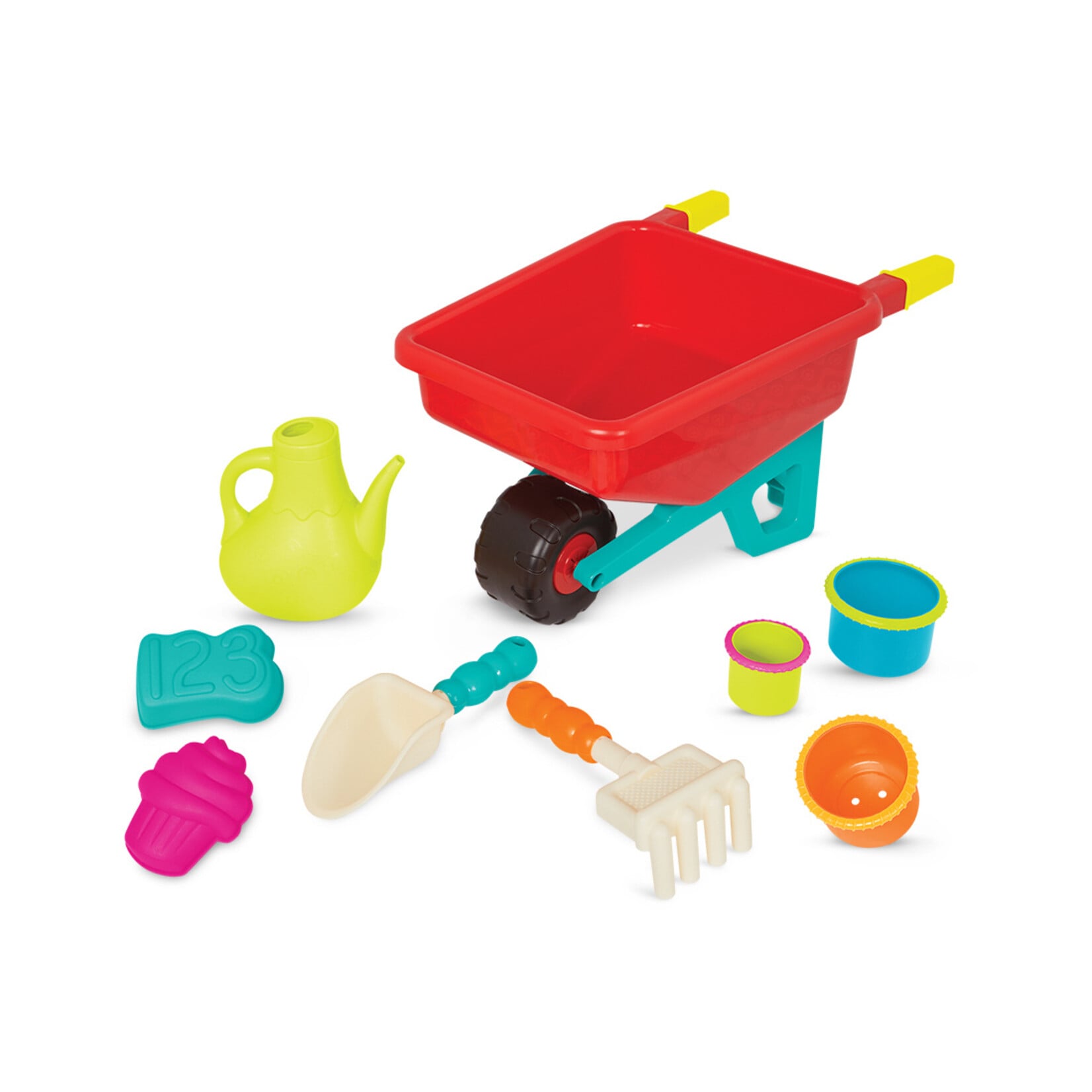 B.Toys B.  - Wheelbarrow Wonders - Brouette à sable avec accessoires