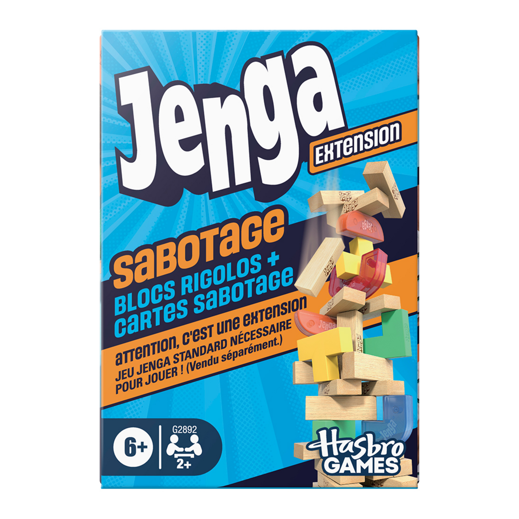Hasbro Jenga - Extension - Sabotage (Multilingue)