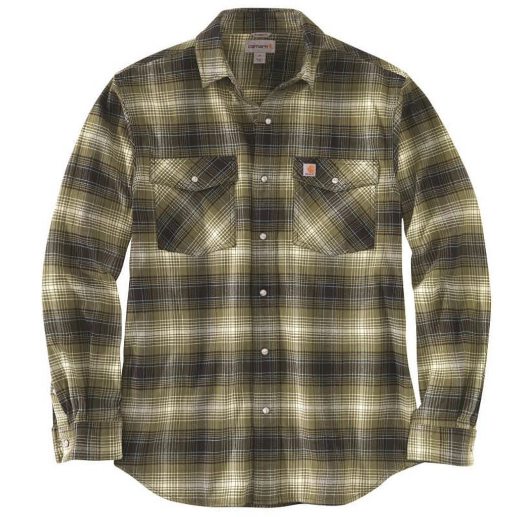Carhartt 104449 - Rugged Flex Relaxed Fit Flannel Long-Sleeve Plaid Shirt