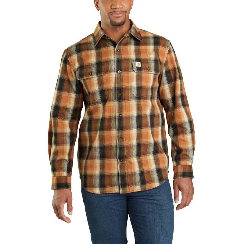 Carhartt Men's Rugged Flex Relaxed Fit Flannel Long Sleeve SnapFront
