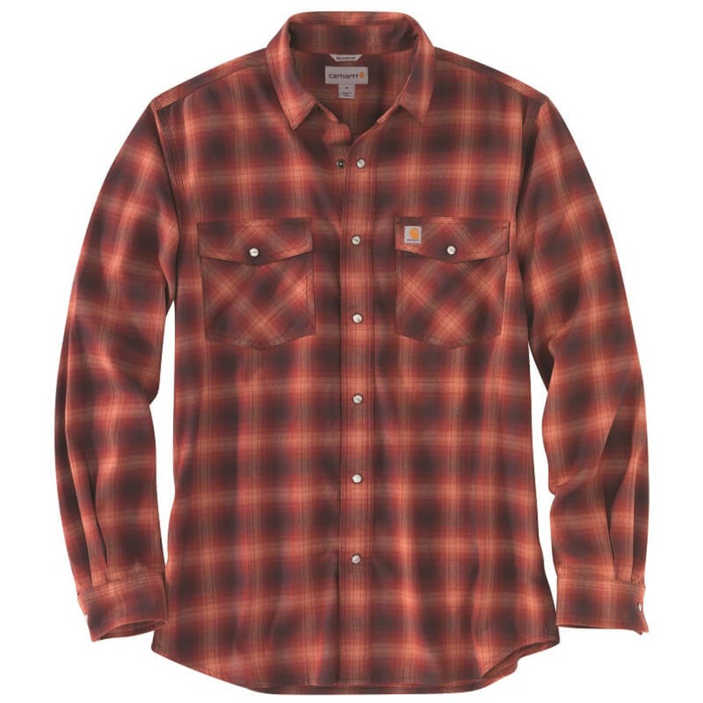 Carhartt 103855 - Rugged Flex Hamilton Snap-Front Plaid Long Sleeve Shirt