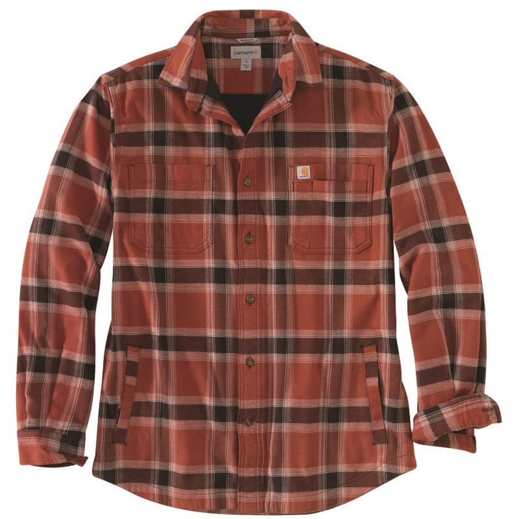 Carhartt 104450 - Rugged Flex Relaxed Fit Flannel Fleece Lined Plaid Shirt Close Out