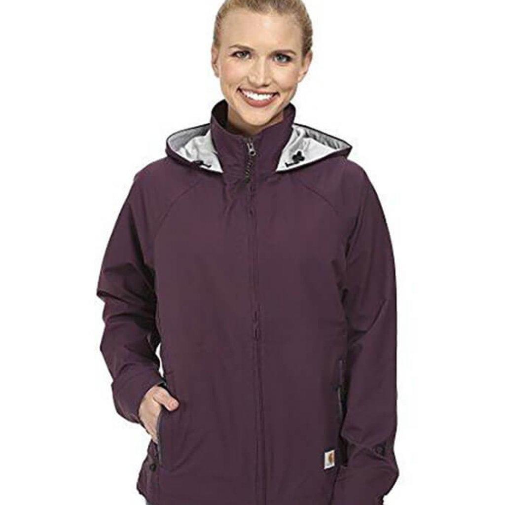 Carhartt Womens Force Equator Zip Front Hooded Waterproof Breathable Jacket 