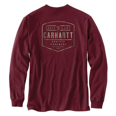Carhartt Carhartt Men's Workwear Built By Hand Graphic Long-Sleeve Pocket T-Shirt -103840- CLOSEOUT