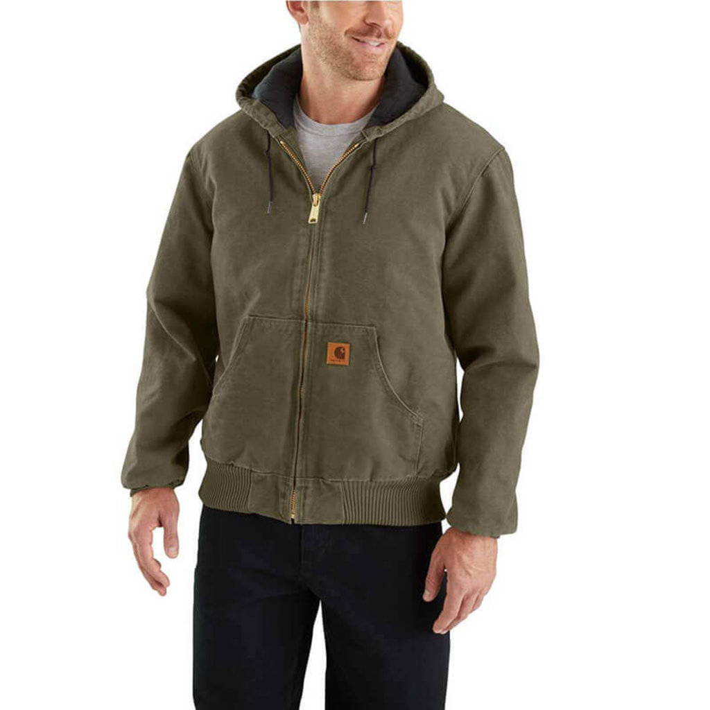 Carhartt J130 - Sandstone Duck Active Jacket - Quilted Flannel Lined -  CLOSEOUT