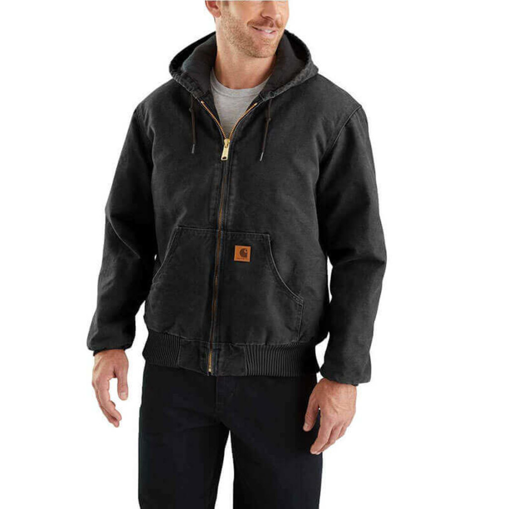 Carhartt J130 - Sandstone Duck Active Jacket - Quilted Flannel Lined - CLOSEOUT