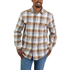 Carhartt 105078 - Loose Fit Heavyweight Flannel Long-Sleeve Plaid Shirt Closeout