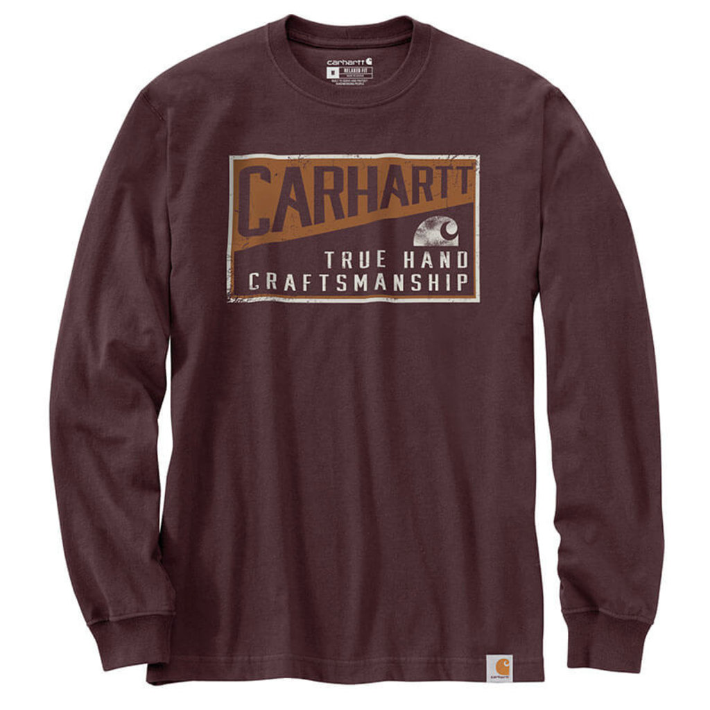 Carhartt 105059 - Relaxed Fit Heavyweight Long-Sleeve Craftsman Graphic  Closeout