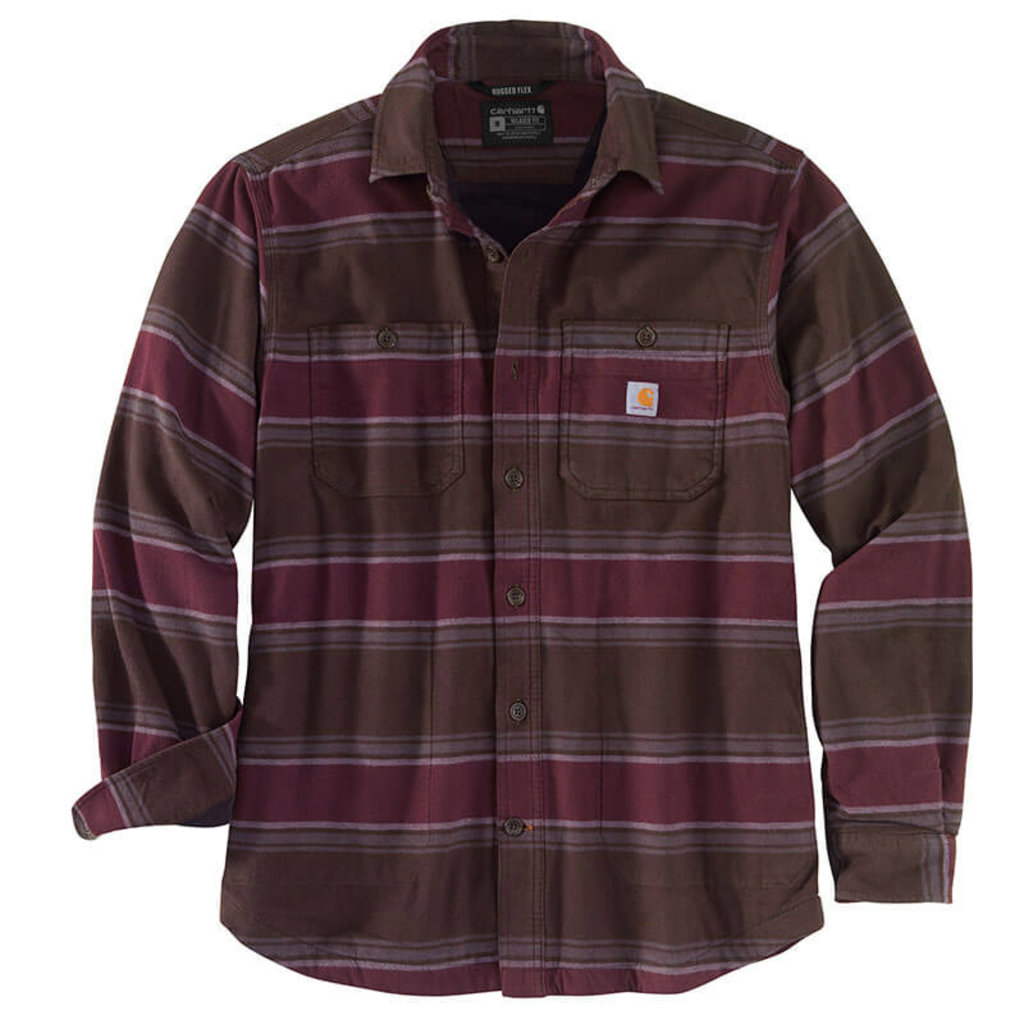 Carhartt 104913 - Rugged Flex Relaxed Fit Midweight Flannel Fleece-Lined Shirt Closeout