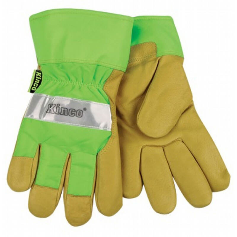 Kinco KINCO 1939 High Visibility Lined Pigskin Safety Cuff Gloves