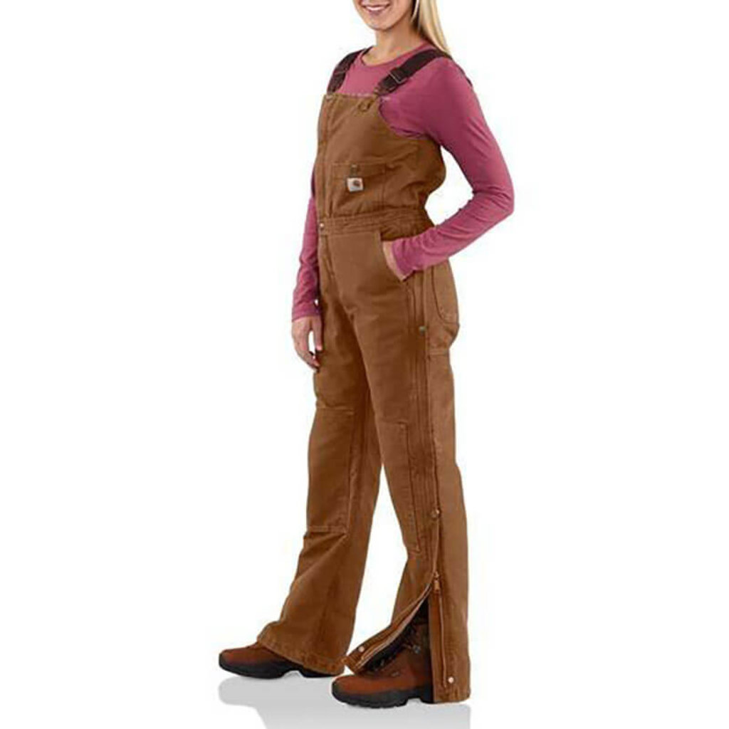 Carhartt Women's Sandstone Bib Overall - Quilt Lined WR027 - Great