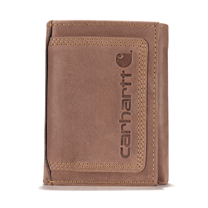 Carhartt B000021320199 - Carhartt Leather Triple Stitched Trifold Wallet Brown