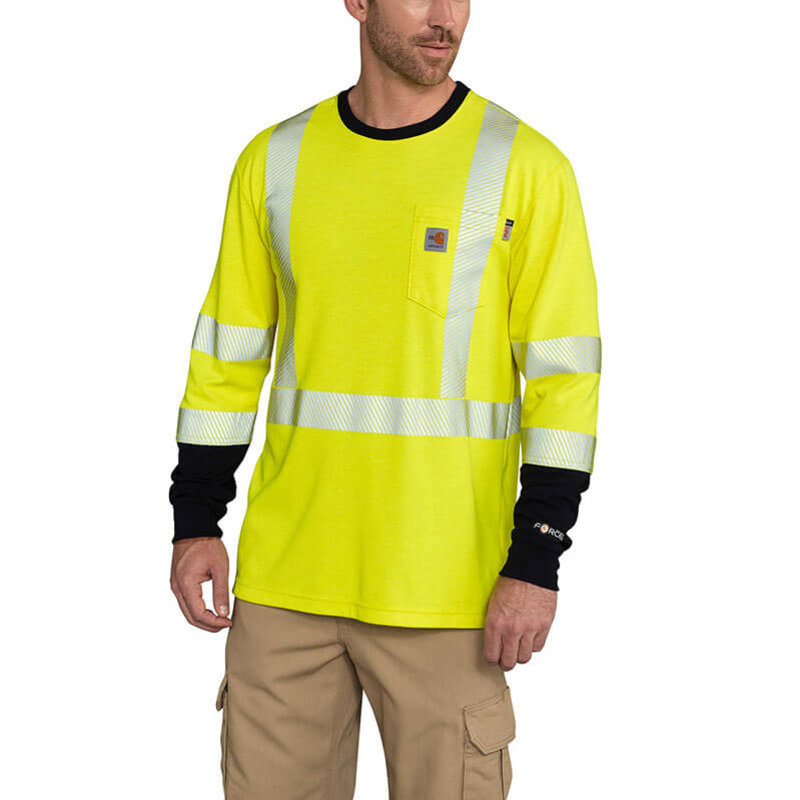 Carhartt 102905 - Carhartt Men's Flame-Resistant High-Visibility Force Long-Sleeve T-Shirt -Class 3