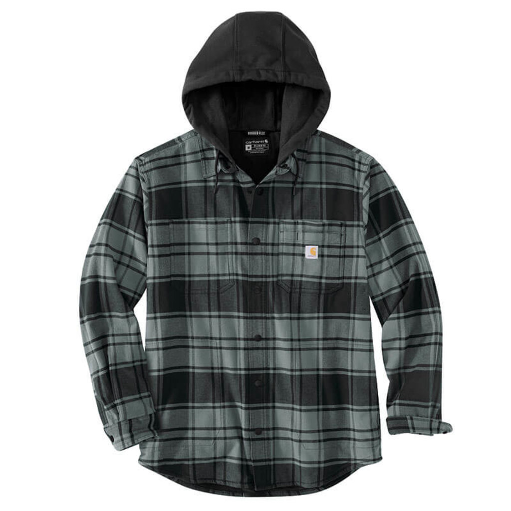 Carhartt 105621 - Rugged Flex Relaxed Fit Flannel Fleece Lined Hooded Shirt Jac