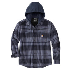 Carhartt 105621 - Carhartt Men's Rugged Flex Relaxed Fit Flannel Fleece Lined Hooded Shirt Jac