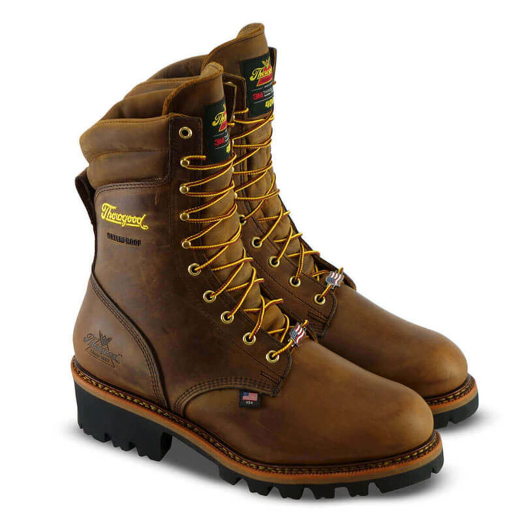 Thorogood 804-3554 – 9″ Brown Trail Crazy Horse, Insulated, Waterproof, Logger Boot