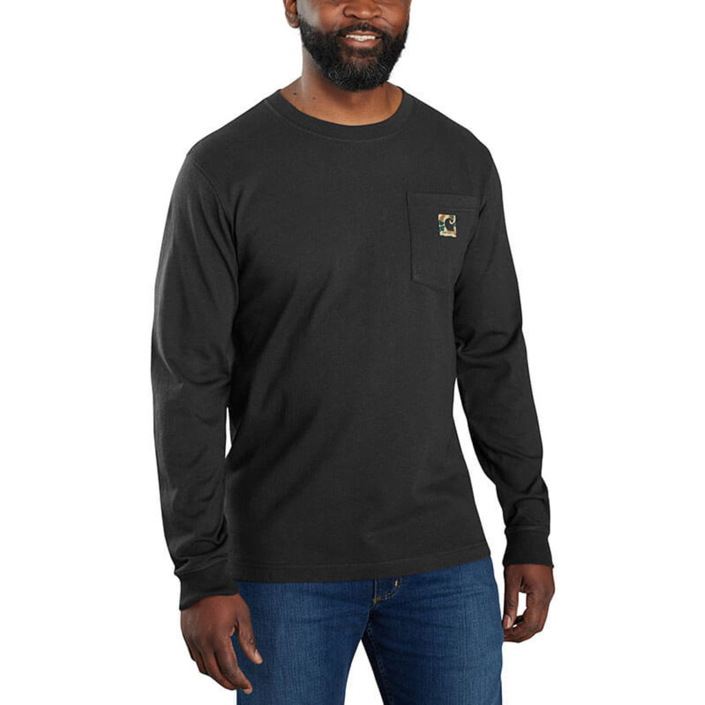 Carhartt 105583 - Relaxed Fit Heavyweight Long Sleeve Pocket Camo C Graphic T Shirt