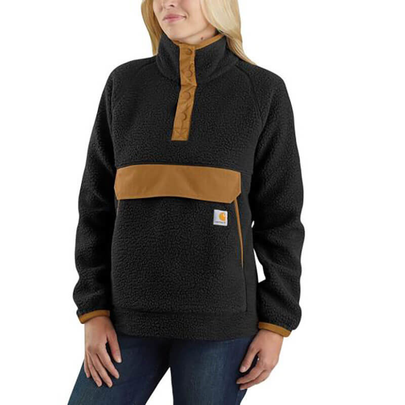 carhartt women's fleece quarter snap front jacket