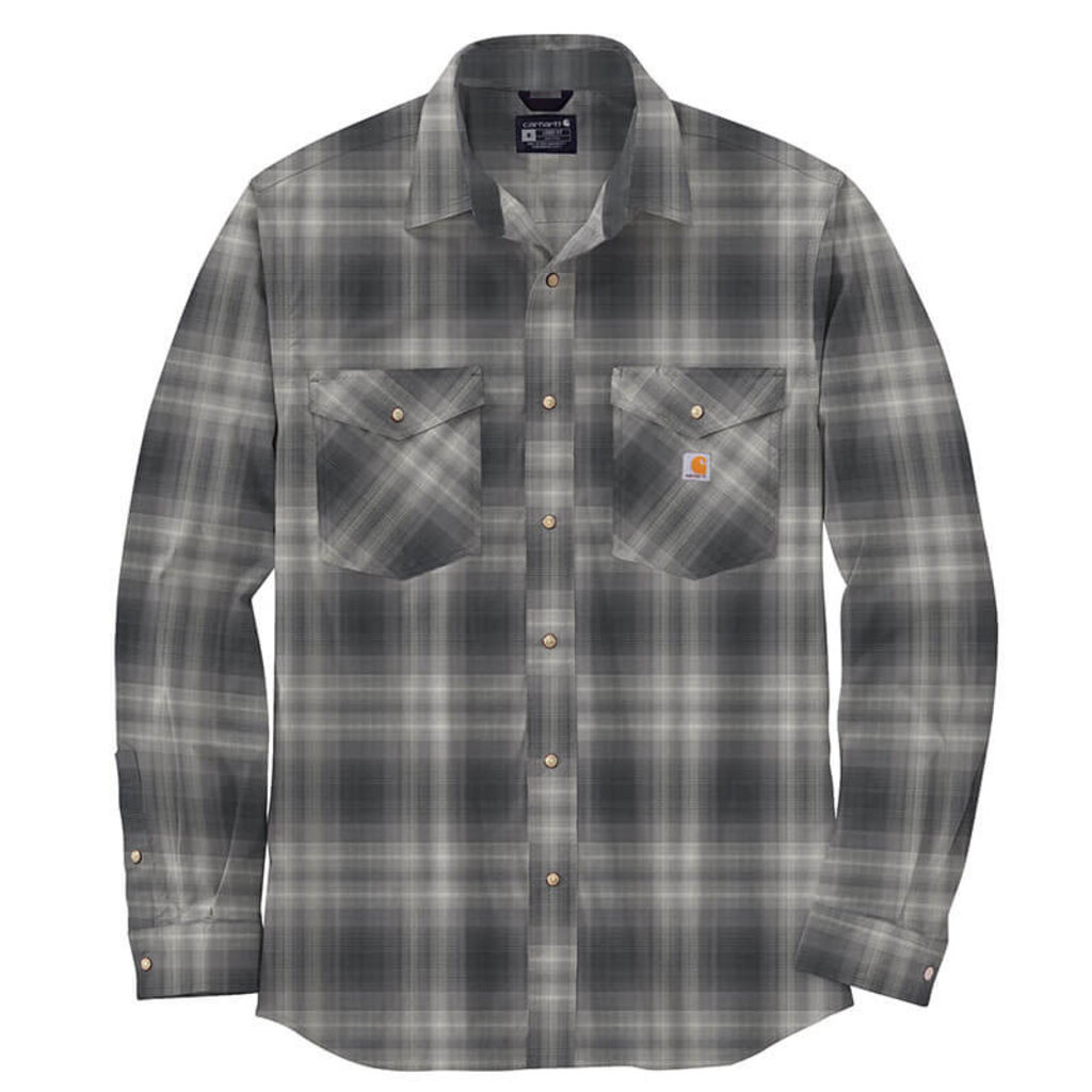 Carhartt 105436 - Rugged Flex Relaxed Fit Midweight Flannel Long-Sleeve Snap-front Plaid Shirt