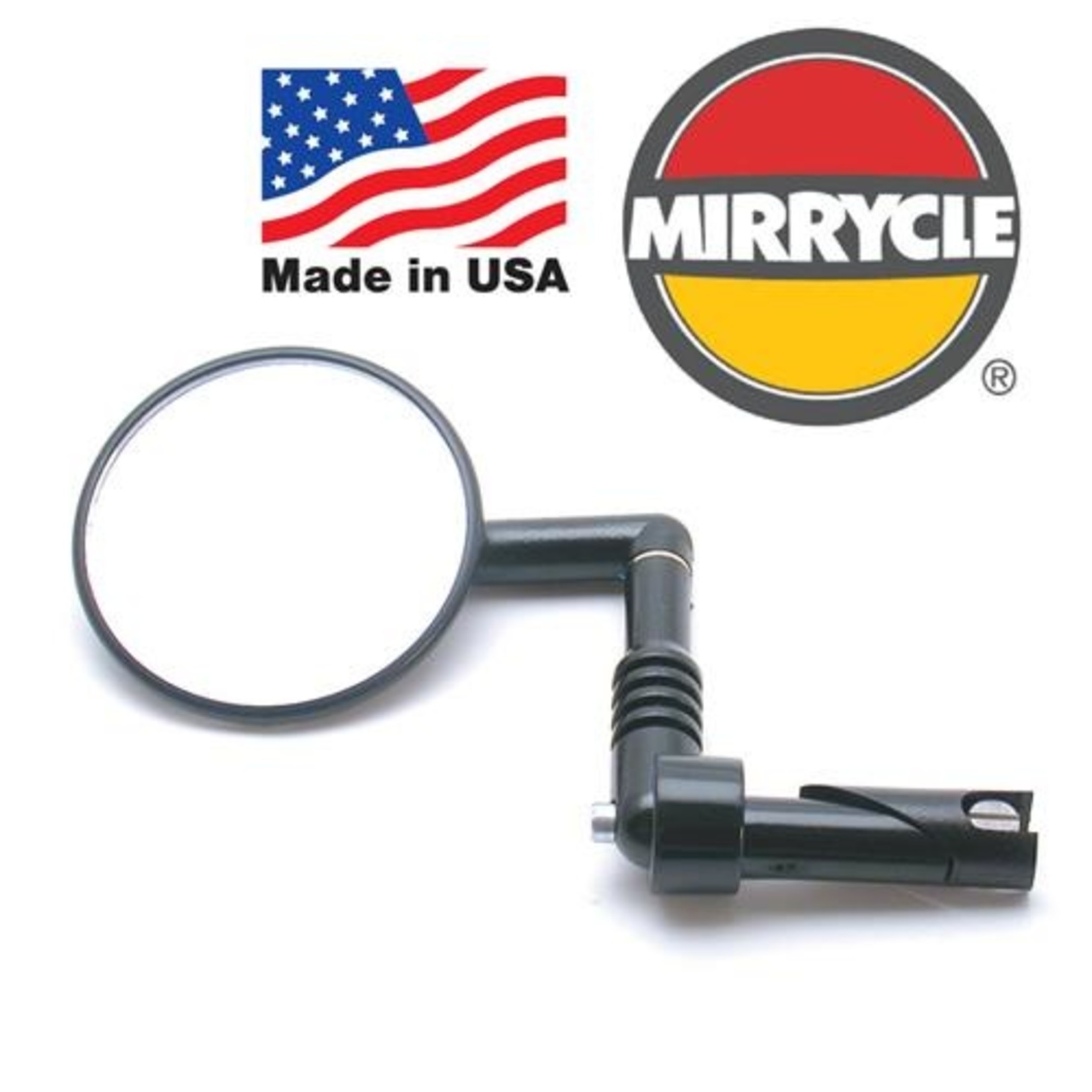 Bikecorp Mirrycle Bike/Cycling Mirror - Safety Handlebar End Mirror Alloy Steel