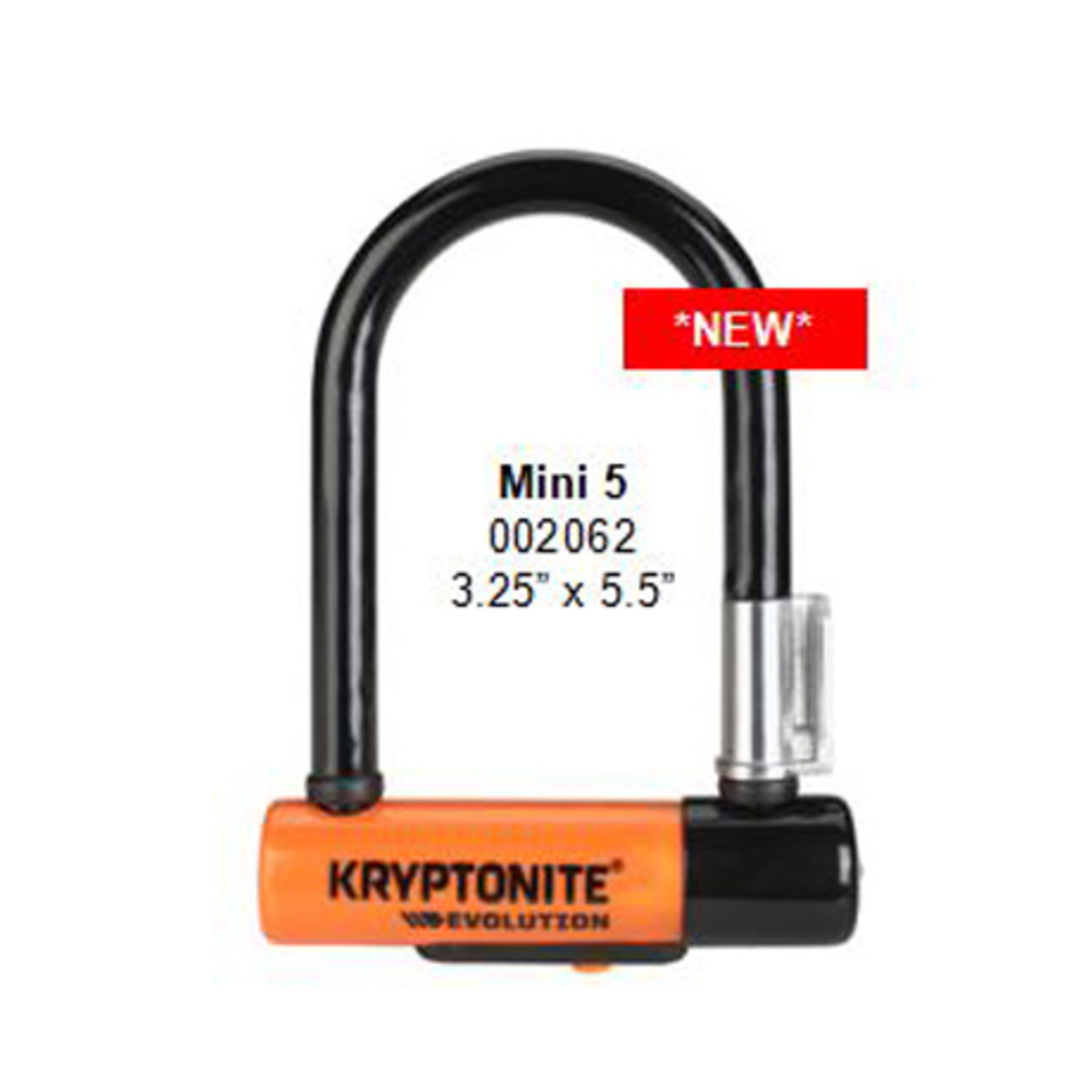 Kryptonite Kryptonite Evolution Mini-5 U-Lock 3.25 X 5.5 Inch With Bracket(3C)